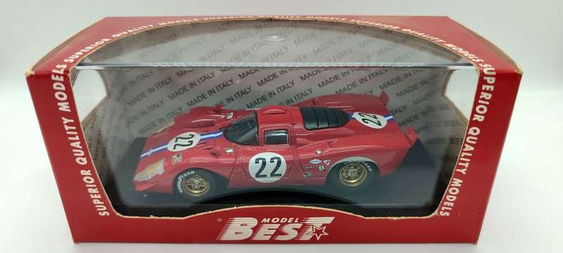 **BOXED** 1/43 Model Best Ferrari 312P Coupe Sebring 1970 #22