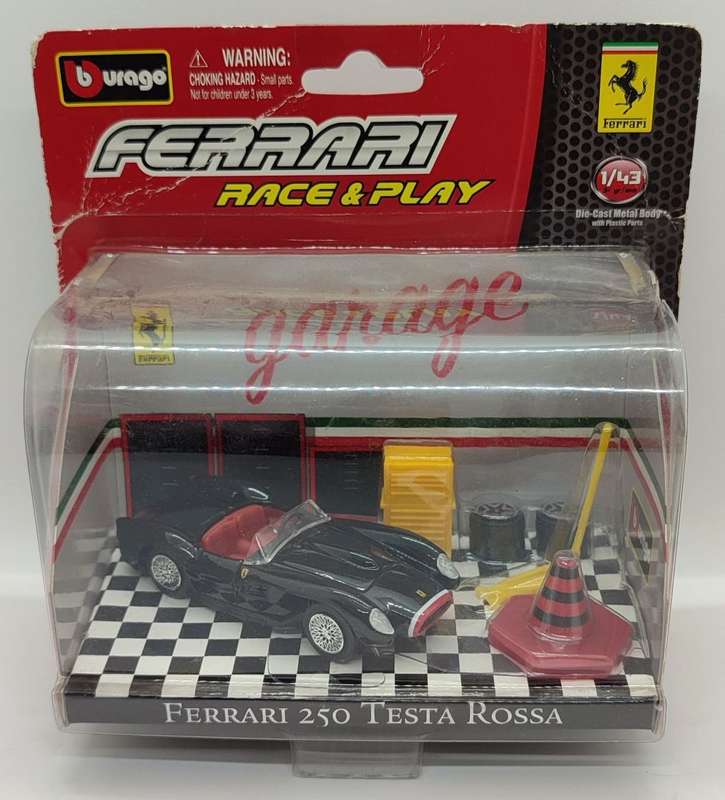 **NEW/SEALED** 1/43 Bburago Ferrari Garage - Ferrari 250 Testa Rossa - Black