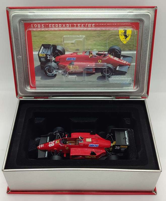**USED/COLLECTORS** 1/43 HW Racing/IXO Tin Case Series - Ferrari F1 156-85 Rene Arnoux 1985 #28