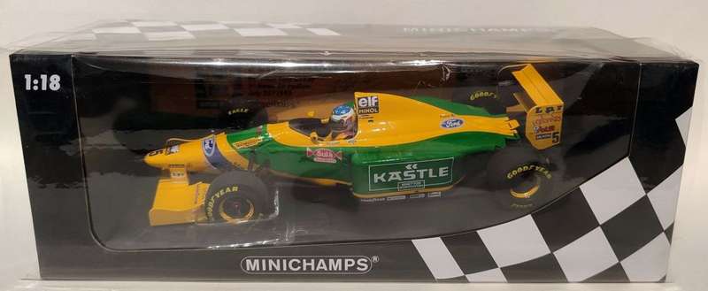 *RARE/NEW* 1/18 Minichamps Benetton Ford B193B Michael Schumacher 1st Home Podium German GP 1993 #5