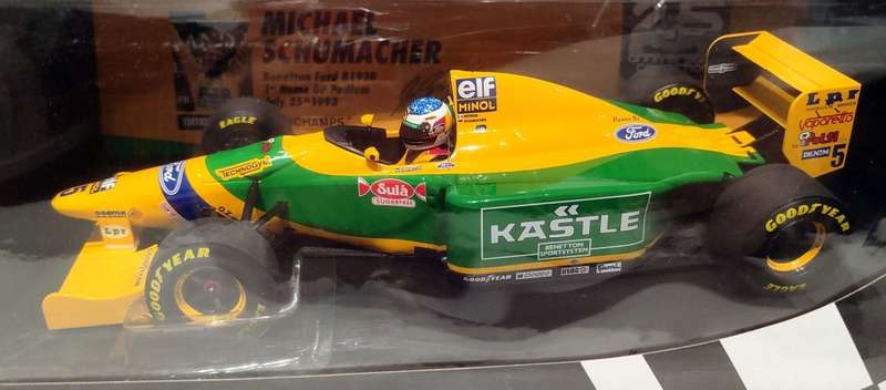 *RARE/NEW* 1/18 Minichamps Benetton Ford B193B Michael Schumacher 1st Home Podium German GP 1993 #5