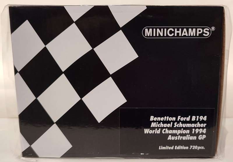 *RARE/NEW* 1/18 Minichamps Benetton Ford B194 Michael Schumacher World Champion 1994 Australian GP