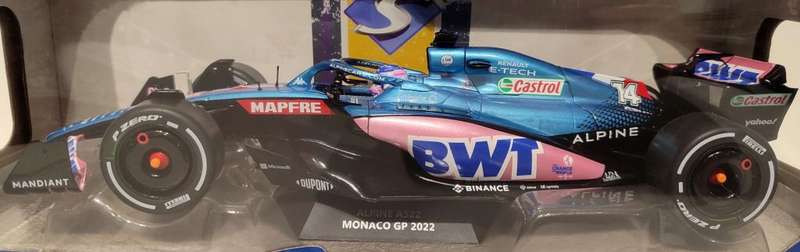 **NEW/BOXED** 1/18 Solido Alpine A522 Monaco GP 2022 Fernando Alonso