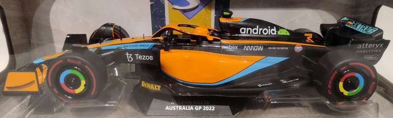 **NEW/BOXED** 1/18 Solido McLaren MCL36 Australia GP 2022 Daniel Ricciardo