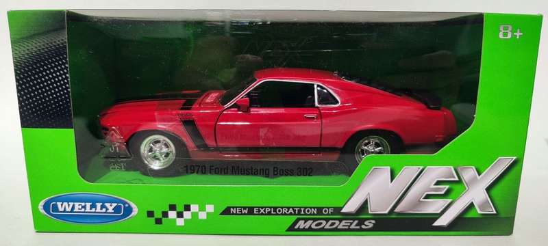 **NEW** 1/24 Welly NEX 1970 Ford Mustang Boss 302 Red