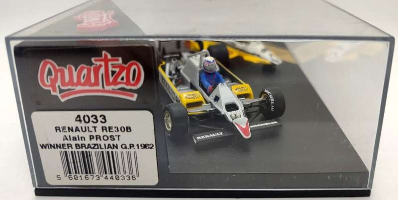 **RARE/PRE-LOVED** 1/43 Quartzo 4033 F1 Renault RE30B Alain Prost Winner Brazilian GP 1982