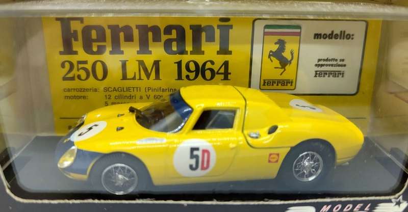 **PRE-LOVED/BOXED** 1/43 Best Model Ferrari 250 LM 1964 #5D - Kyalami 1966