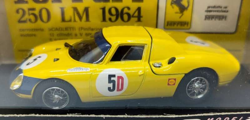 **PRE-LOVED/BOXED** 1/43 Best Model Ferrari 250 LM 1964 #5D - Kyalami 1966