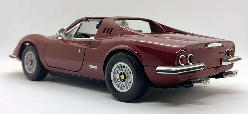 **PRE-LOVED/UNBOXED** 1/18 Hot Wheels Ferrari Dino 246 GTS - Maroon