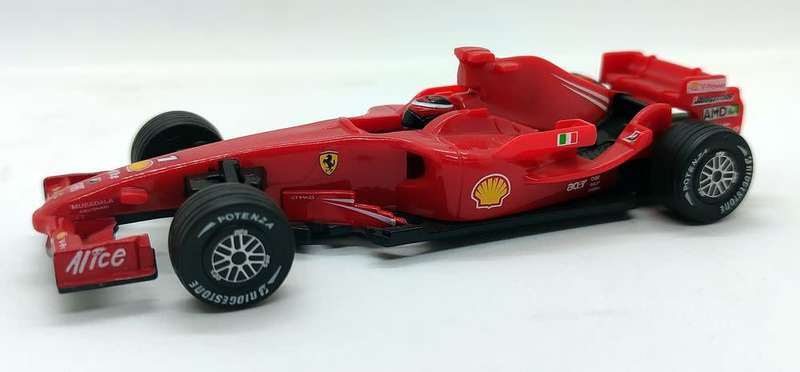 **PRE-LOVED/UNBOXED** 1/38 Shell V-Power F1 Ferrari F2008, Plastic Pull-back Action - Red