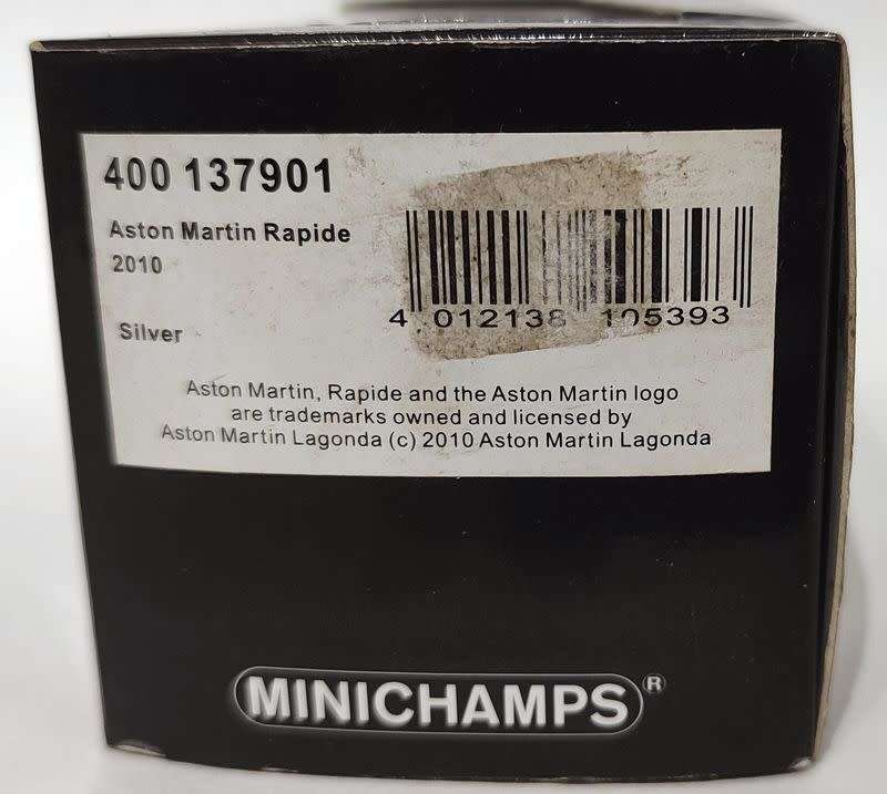 *RARE/NEW* 1/43 Minichamps Aston Martin Rapide 2010 Titanium Silver (LE 1 of 1200)
