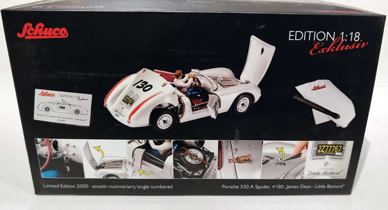 **NEW** 1/18 Schuco Limited Edition 1955 Porsche 550A Spider #130 James Dean (Little Bastard)