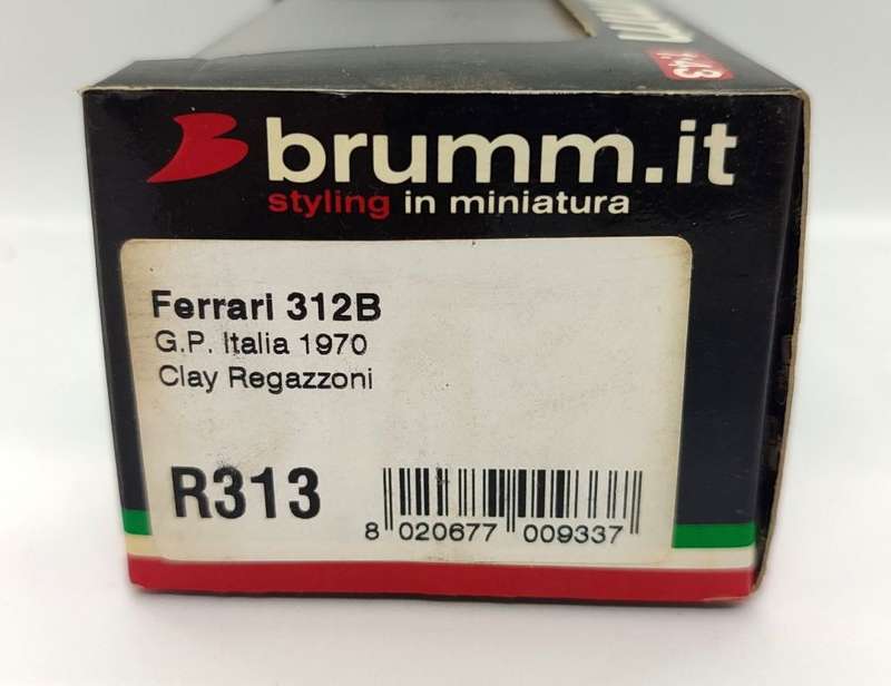 **NEW/BOXED** 1/43 Brumm Ferrari 312B GP Italia 1970 Regazzoni #4