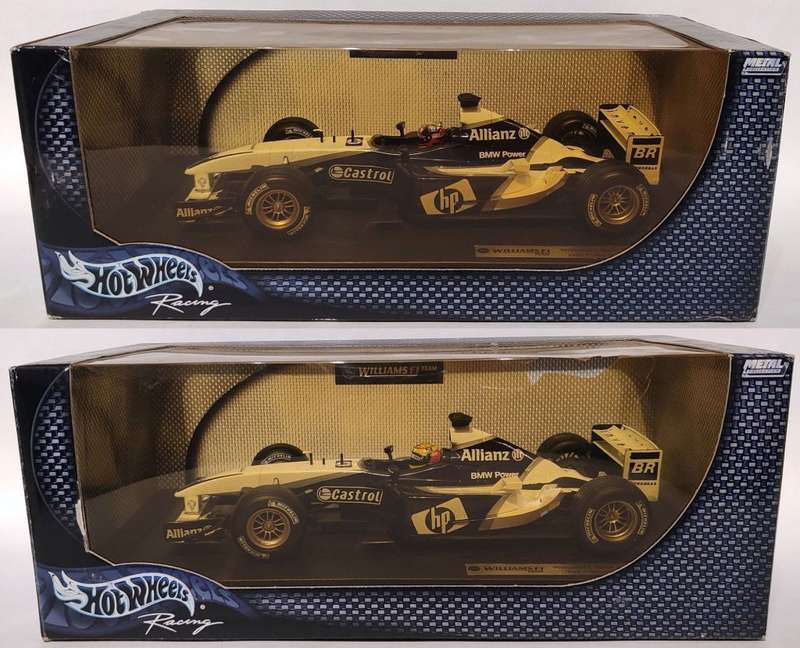 **RARE/BOXED** 1/18 Hot Wheels WilliamsF1 Set of 2 - BMW FW25 Ralf Schumacher & Juan Pablo Montoya