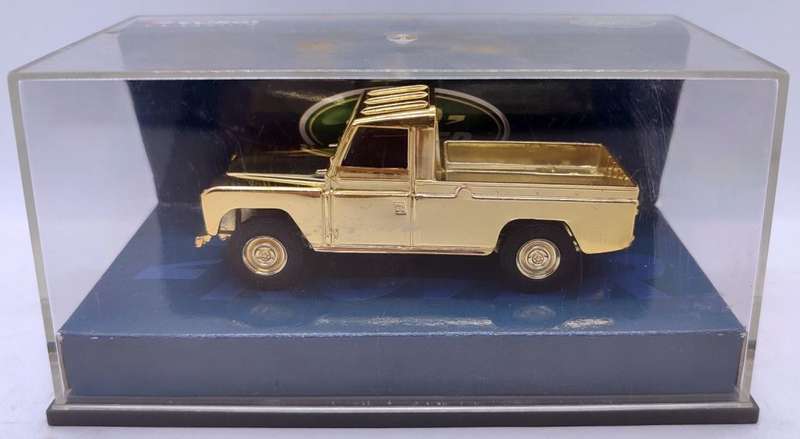 **Pre-loved/RARE** 1/43 Corgi Classics Gold Plated Land Rover 50th Anniversary 07103