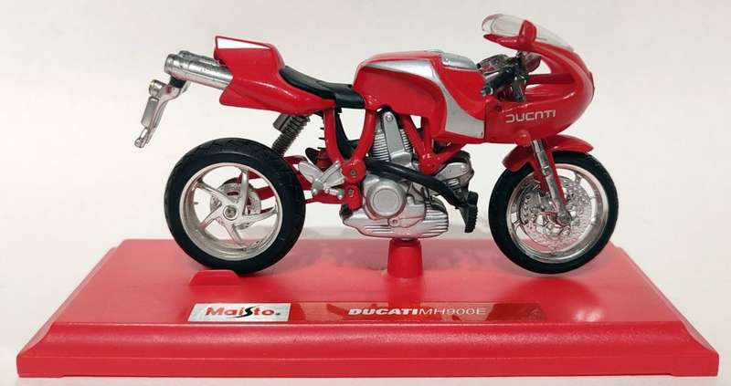 **Pre-Loved/With Baseplate/No Box** 1/18 Maisto Ducati MH900E - Red