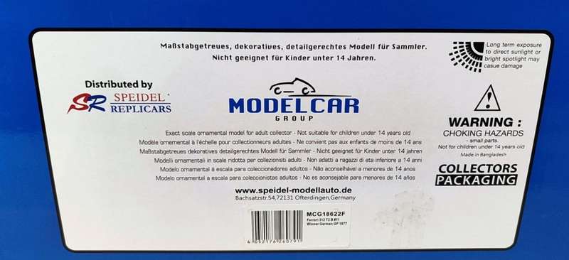 **NEW** 1/18 MCG Model Car Group Ferrari 312 T2B #11 Niki Lauda Winner German GP 1977