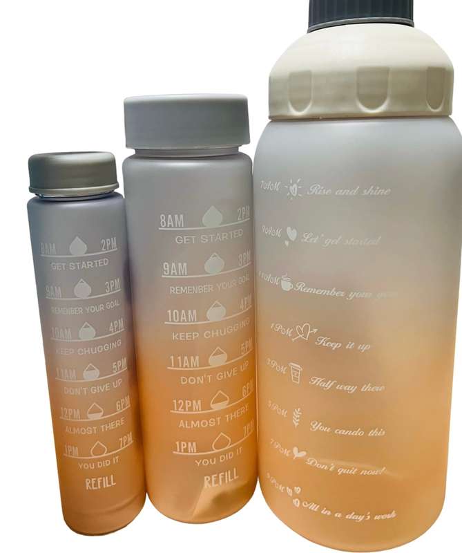 3 Piece water bottles