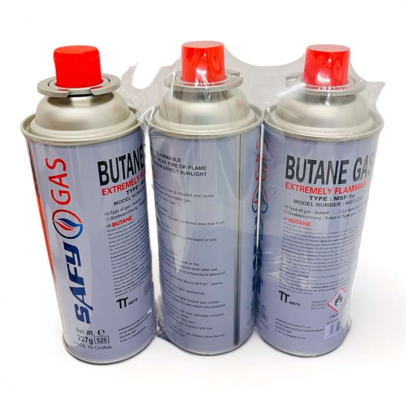 Safe gas butane spray for bush gas stoves