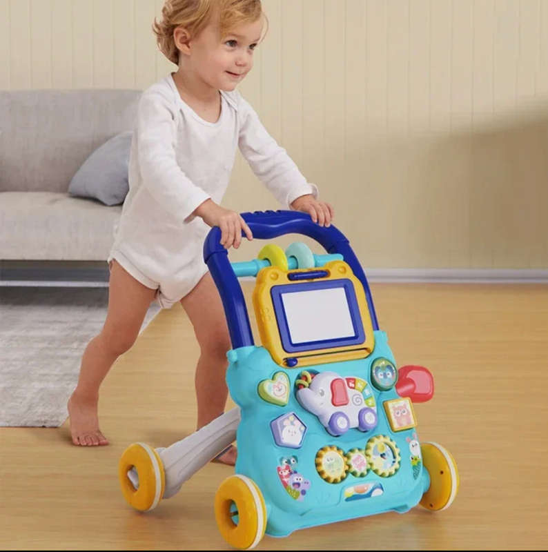 2-in-1 Baby Push Walker-blue