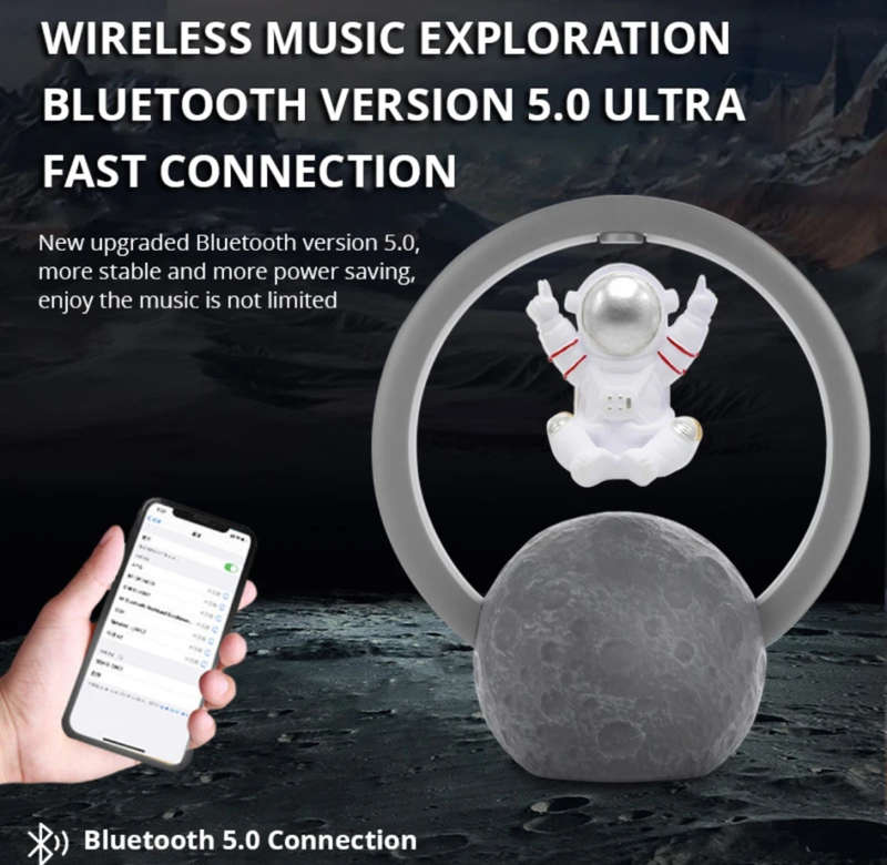 Bluetooth Maglev Speaker Wireless Astronauts RGB Speaker