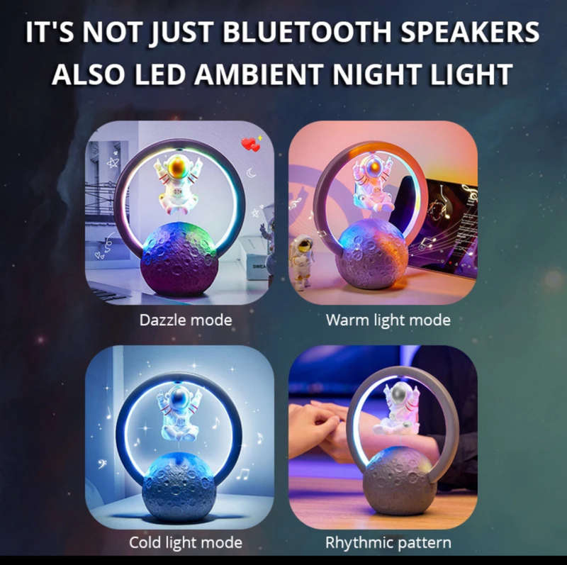 Bluetooth Maglev Speaker Wireless Astronauts RGB Speaker