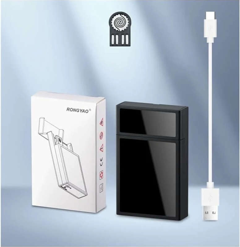 2 in 1 usb charged cigarette casing with build in lighter
