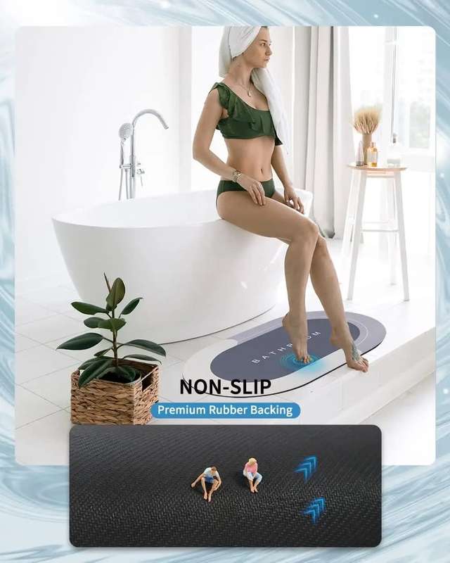 Bathroom super absorbent mat