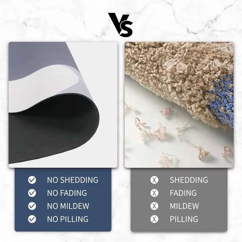 Bathroom super absorbent mat