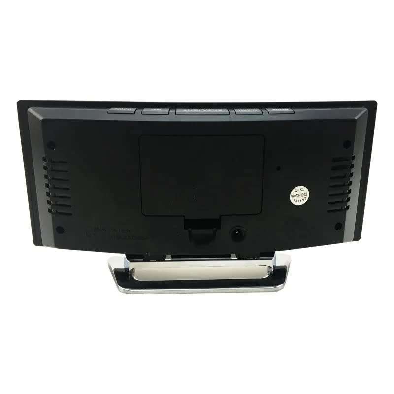 Multifunctional curved mirror electronic clock