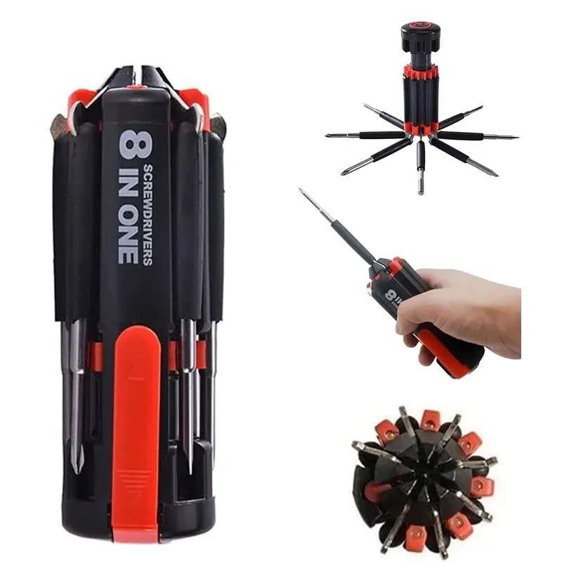 8 in 1 Multi-Screwdrivers with Flashlight