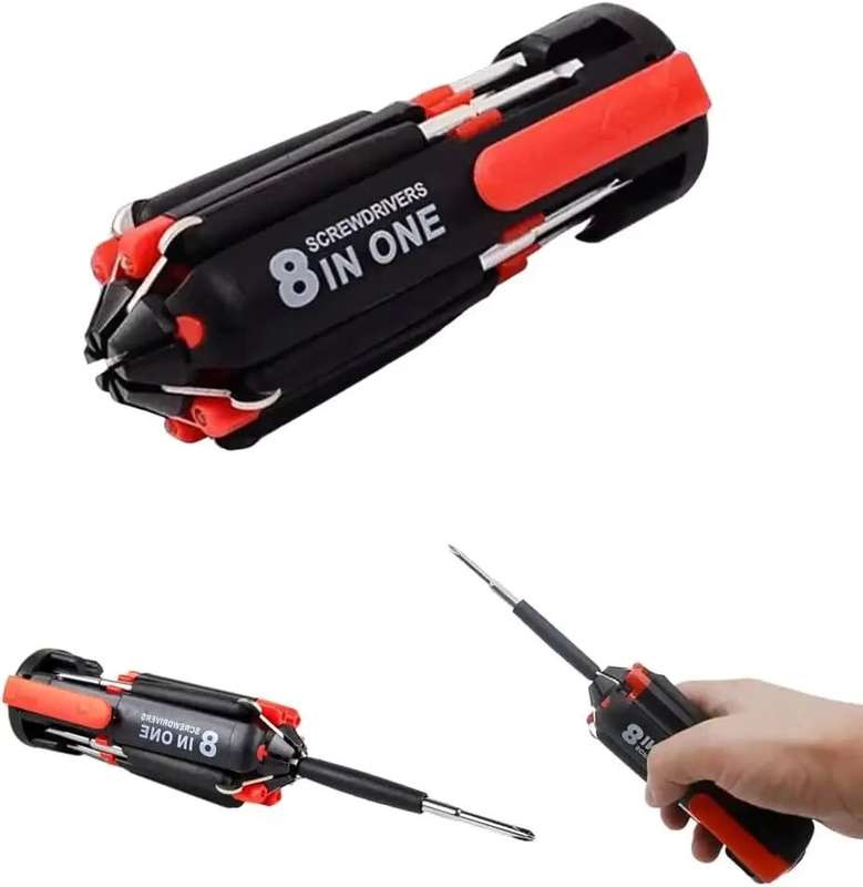 8 in 1 Multi-Screwdrivers with Flashlight