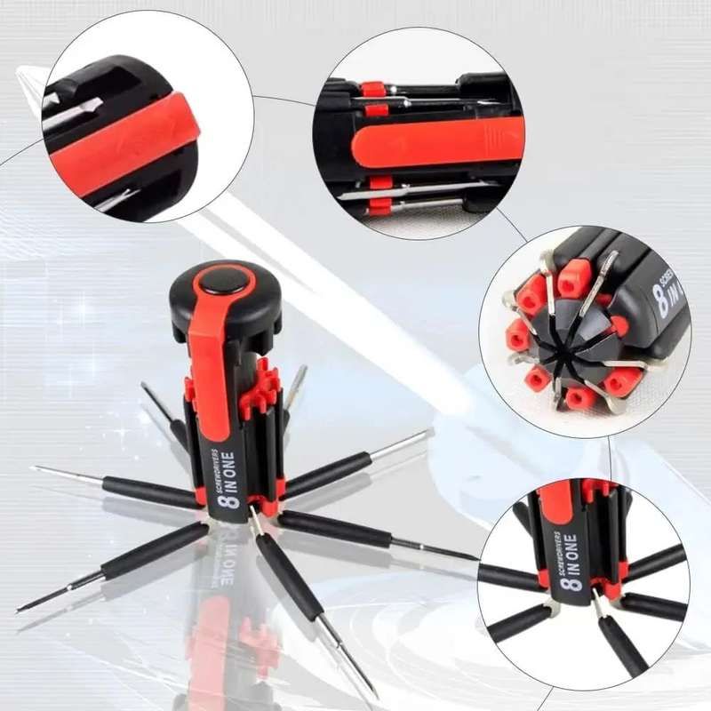8 in 1 Multi-Screwdrivers with Flashlight