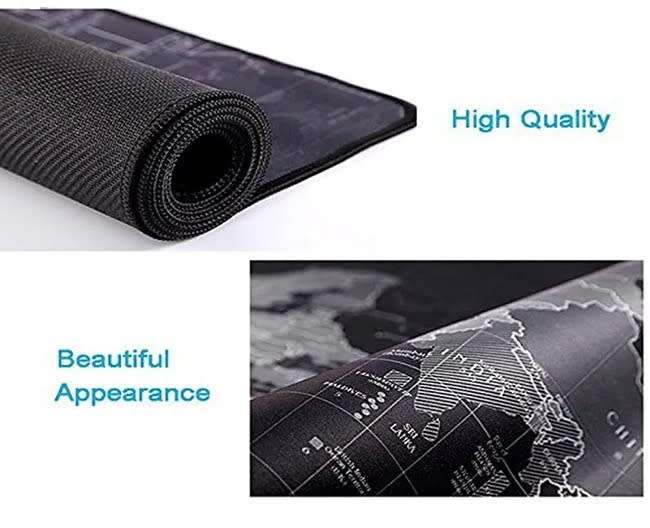 88 x 40cm World Map Non-Slip Desk Gaming Mouse Pad AK-1