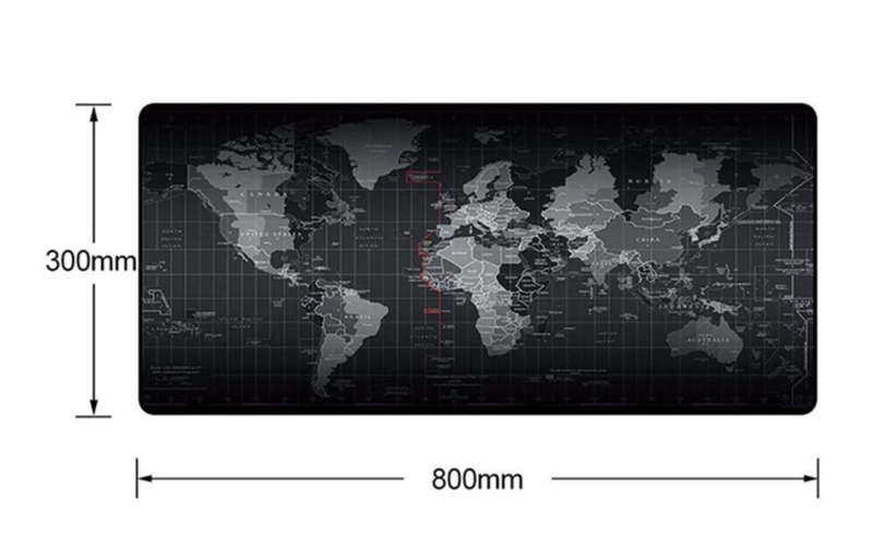 88 x 40cm World Map Non-Slip Desk Gaming Mouse Pad AK-1