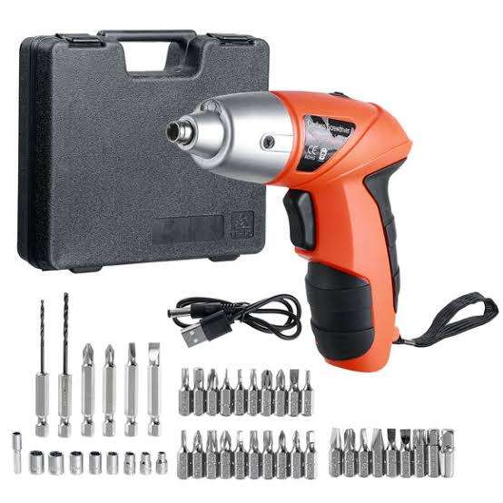 45-Piece Cordless Electric Screwdriver Set with High-performance motor