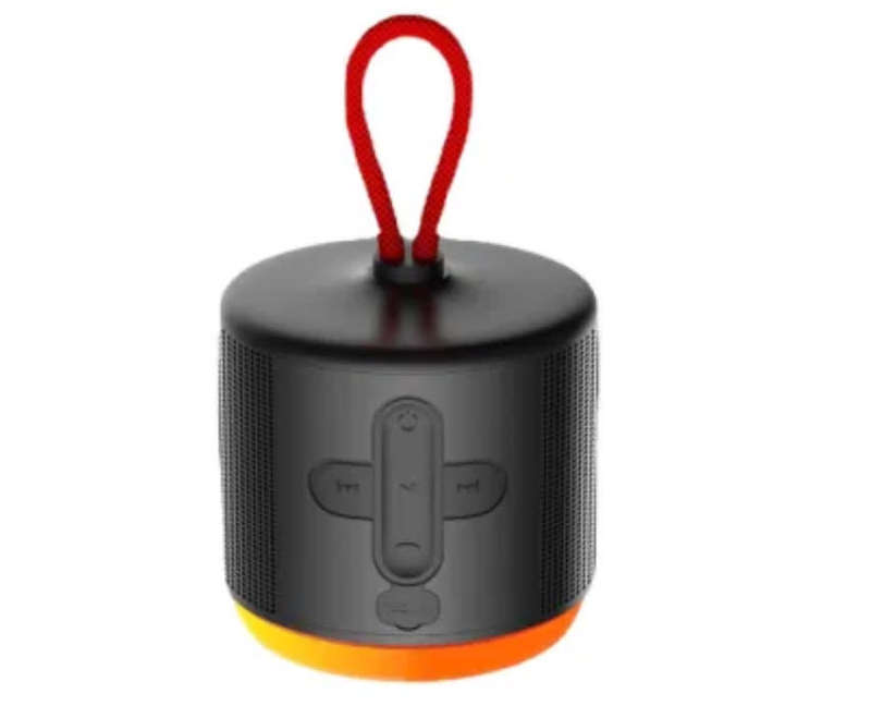 Portable LED RGB Wireless Speaker Bass & Card Case - Black