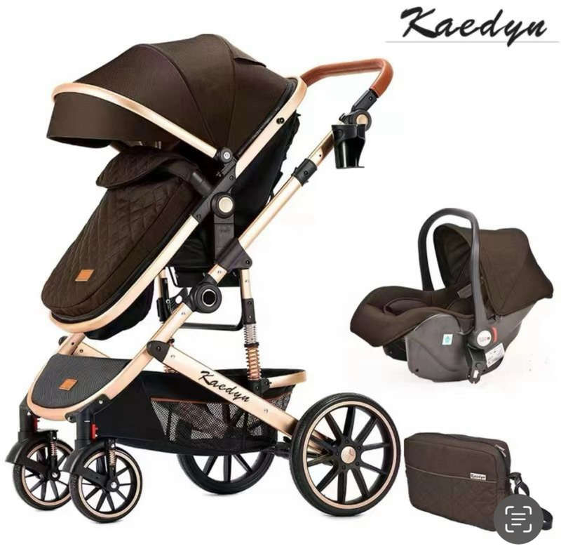 Luxury 3 in 1 Premium Foldable Aluminum Alloy Pram Anti-Shock Toddler Pushchair