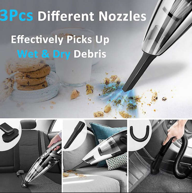 120W MULTI-FILTER DRY WET WIRELESS CAR VACUUM CLEANER