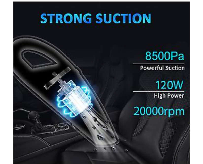 120W MULTI-FILTER DRY WET WIRELESS CAR VACUUM CLEANER
