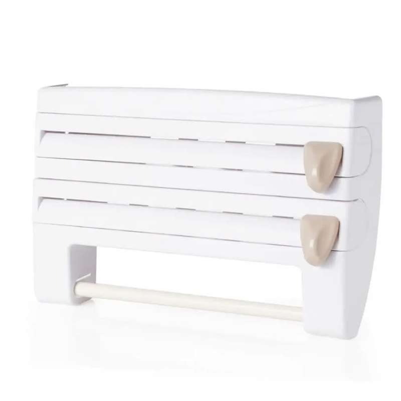 Creative kitchen shelf organiser cling film station