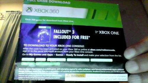 FALLOUT 3 DOWNLOAD TOKEN XBOX 360