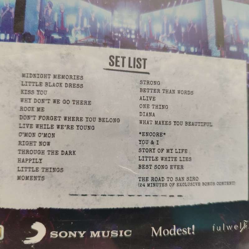 One Direction Where We Are : Live from San Siro Stadium Blu Ray