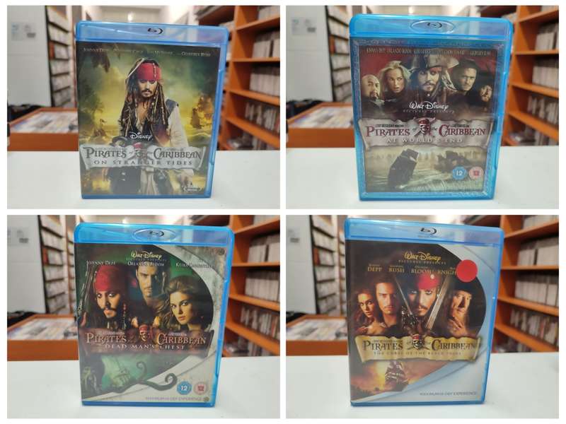 Pirates of the Caribbean 4 Film Blu Ray Set