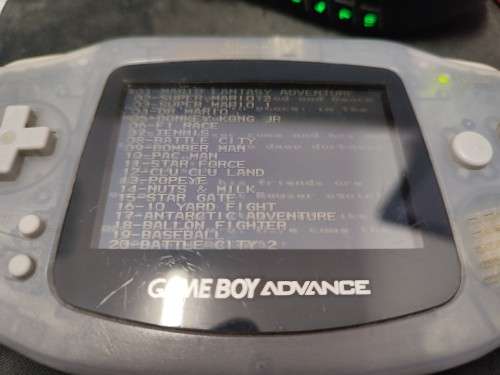 Nintendo Gameboy Advance console and 62 in 1 cartridge