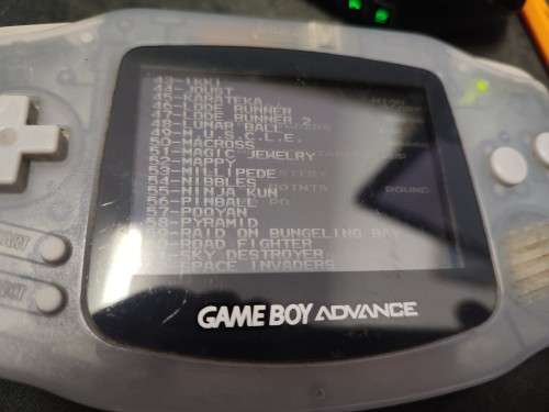 Nintendo Gameboy Advance console and 62 in 1 cartridge