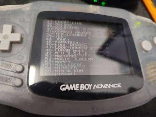 Nintendo Gameboy Advance console and 62 in 1 cartridge