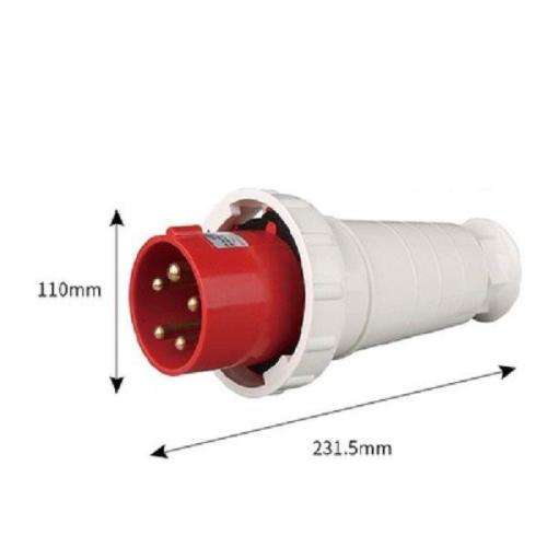 Industrial Plug Waterproof Aviation Plug 63A 5 Pin,3P+N+E,415V, IP67