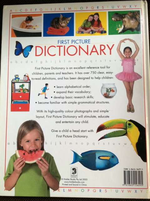 FIRST PICTURE DICTIONARY - ARCHIE OLIVER - EDUCATIONAL BOOKS - CHILDRENS BOOKS - BOOKS