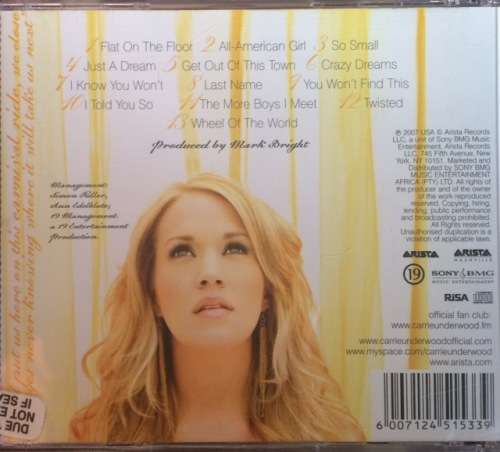 CARRIE UNDERWOOD - CARNIVAL RIDE (CD)
